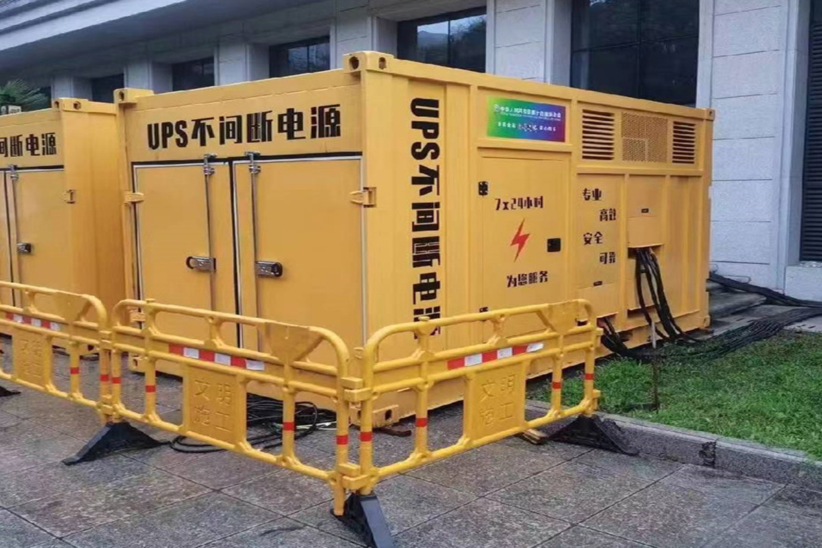 望牛墩镇发电机租赁施工现场