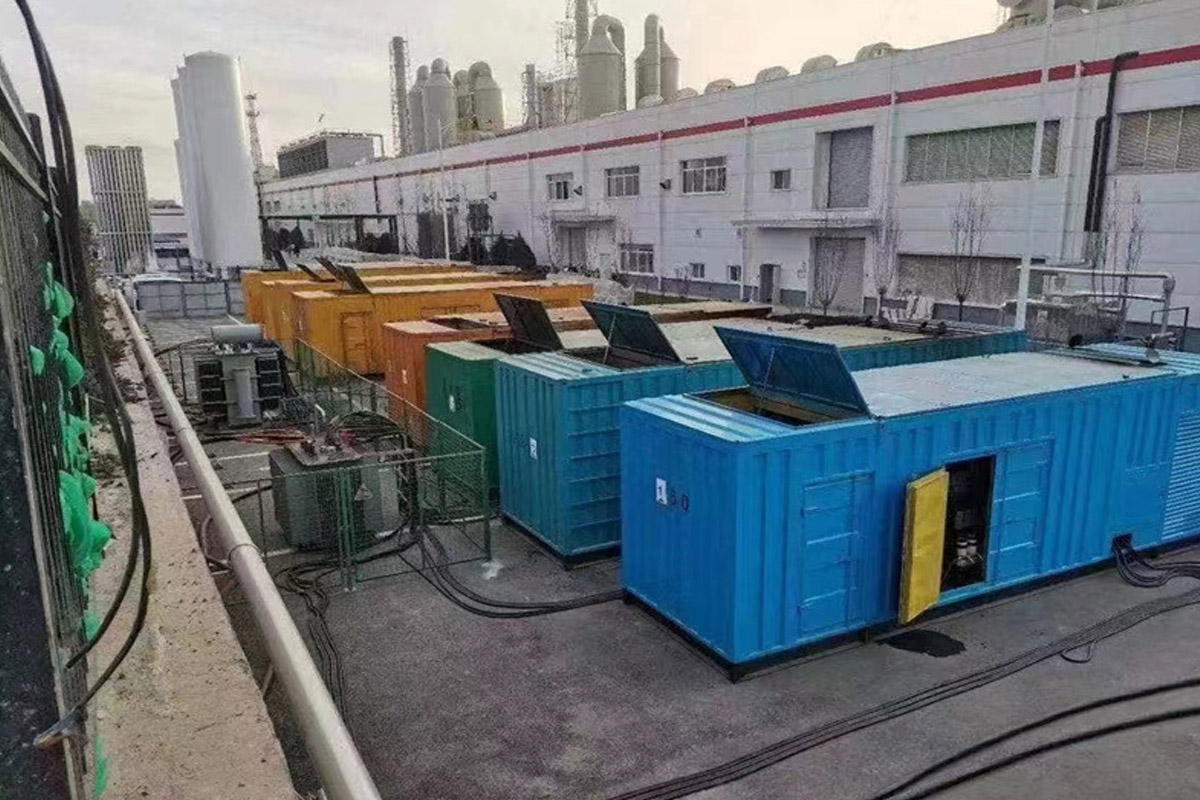 望牛墩镇发电机租赁施工现场